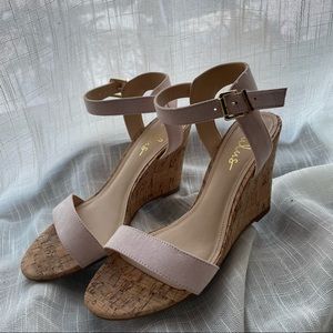 Lulus cork wedge heels